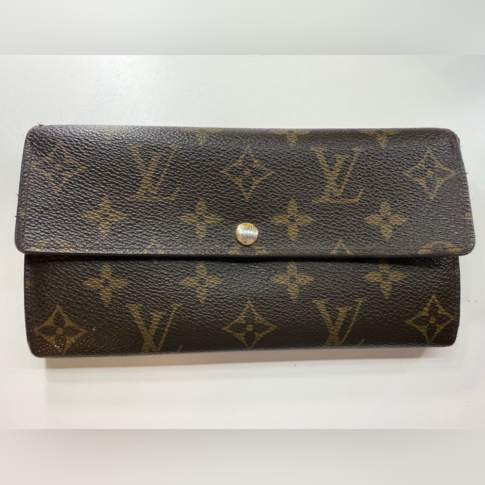 Louis Vuitton Brown and Gold Monogram Clutch